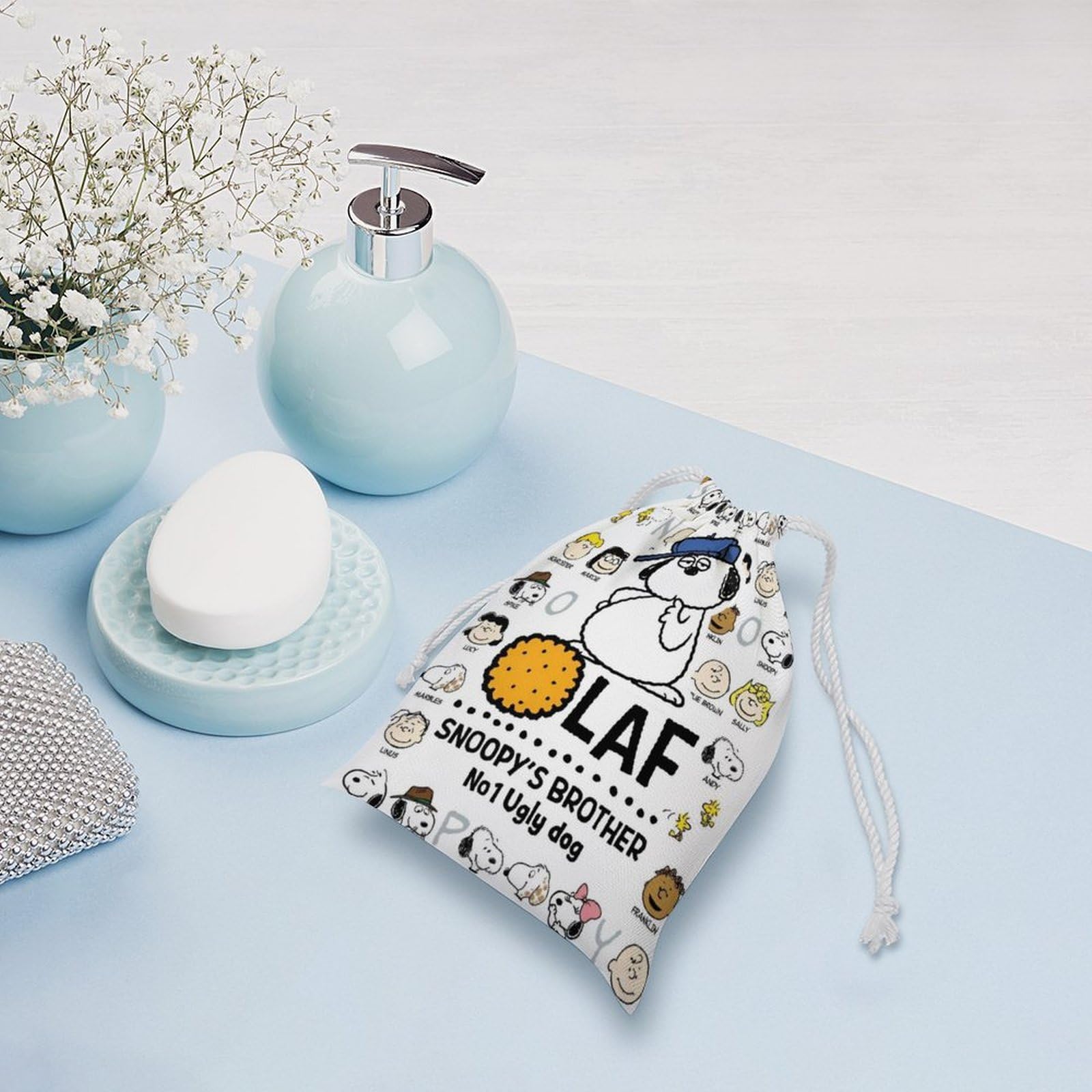 Amazon｜スヌーピー オラフ 巾着袋 給食袋 収納袋 コップ袋 トラベル